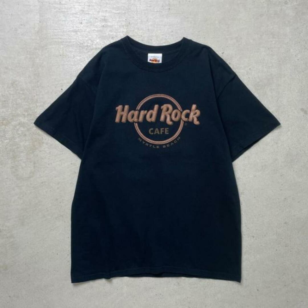 90年代 HARD ROCK CAFE MYRTLE BEACH フロッキープリントTシャツ メンズM メンズのトップス(Tシャツ/カットソー(半袖/袖なし))の商品写真