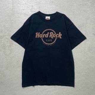 90年代 HARD ROCK CAFE MYRTLE BEACH フロッキープリントTシャツ メンズM(Tシャツ/カットソー(半袖/袖なし))
