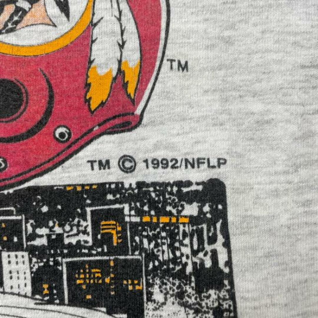 90年代 USA製 NFL スーパーボール 1992 アート プリント Tシャツ メンズXL相当 メンズのトップス(Tシャツ/カットソー(半袖/袖なし))の商品写真