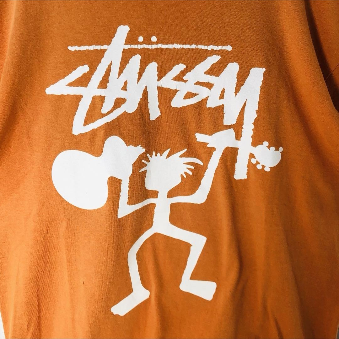 STUSSY(ステューシー)の【希少デザイン】ステューシー シャドーマン プリントデカロゴ Tシャツ 入手困難 メンズのトップス(Tシャツ/カットソー(半袖/袖なし))の商品写真