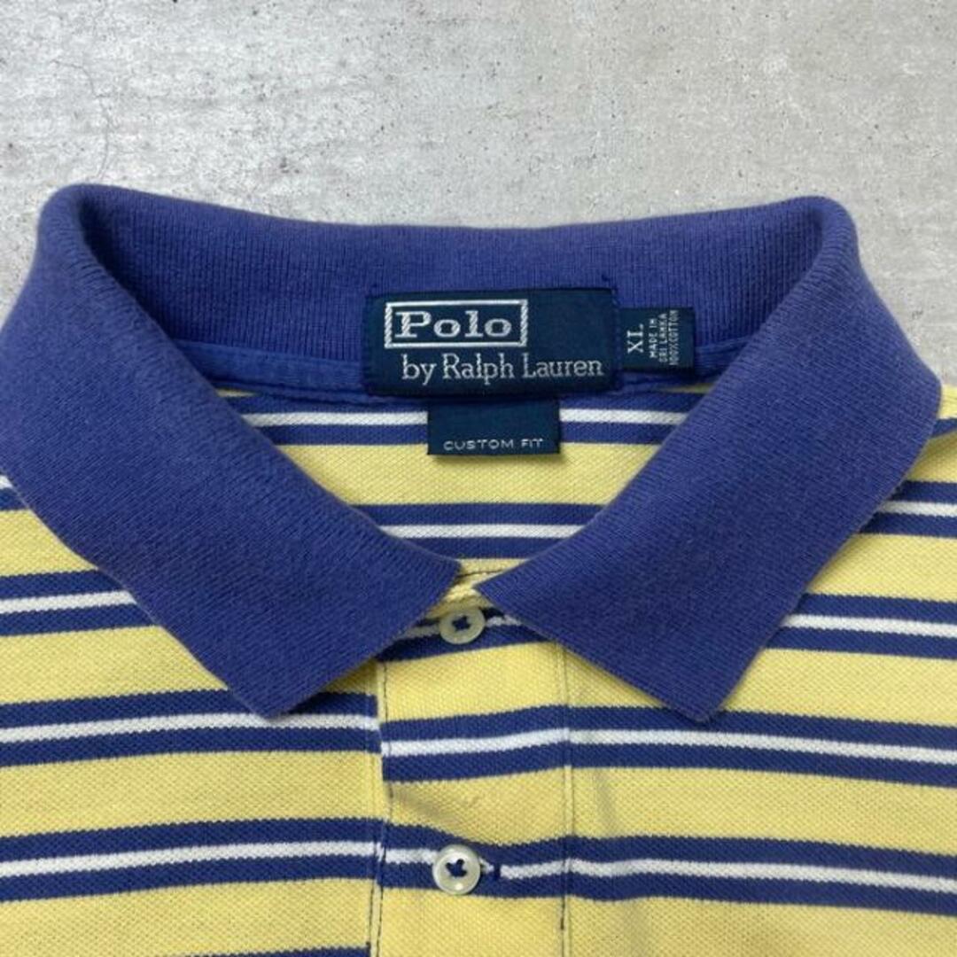 Ralph Lauren(ラルフローレン)の90年代 Polo by Ralph Lauren ポロバイラルフローレン 半袖 マルチボーダー ポロシャツ メンズL相当 メンズのトップス(ポロシャツ)の商品写真