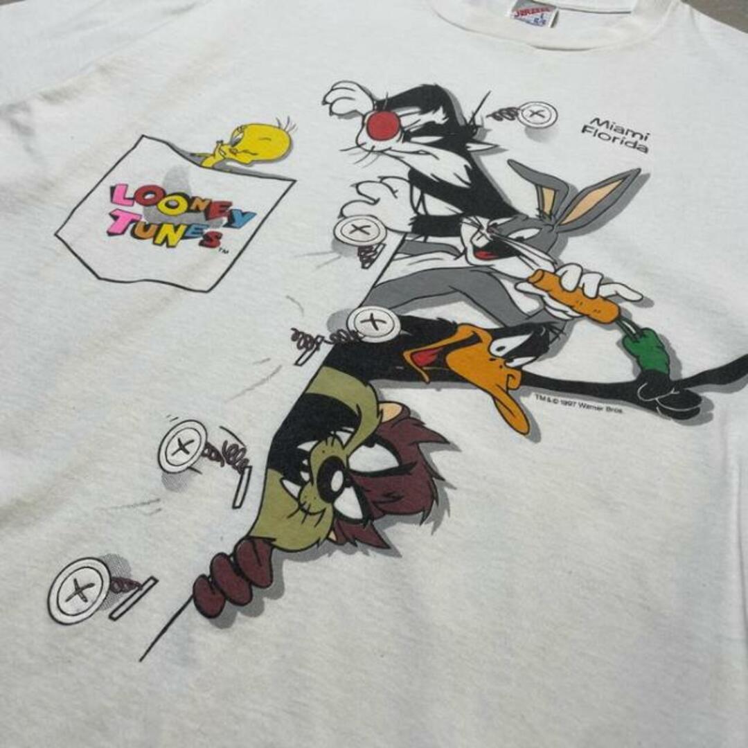 90年代 LOONEY TUNES ルーニー・テューンズ  キャラクター Tシャツ メンズL メンズのトップス(Tシャツ/カットソー(半袖/袖なし))の商品写真