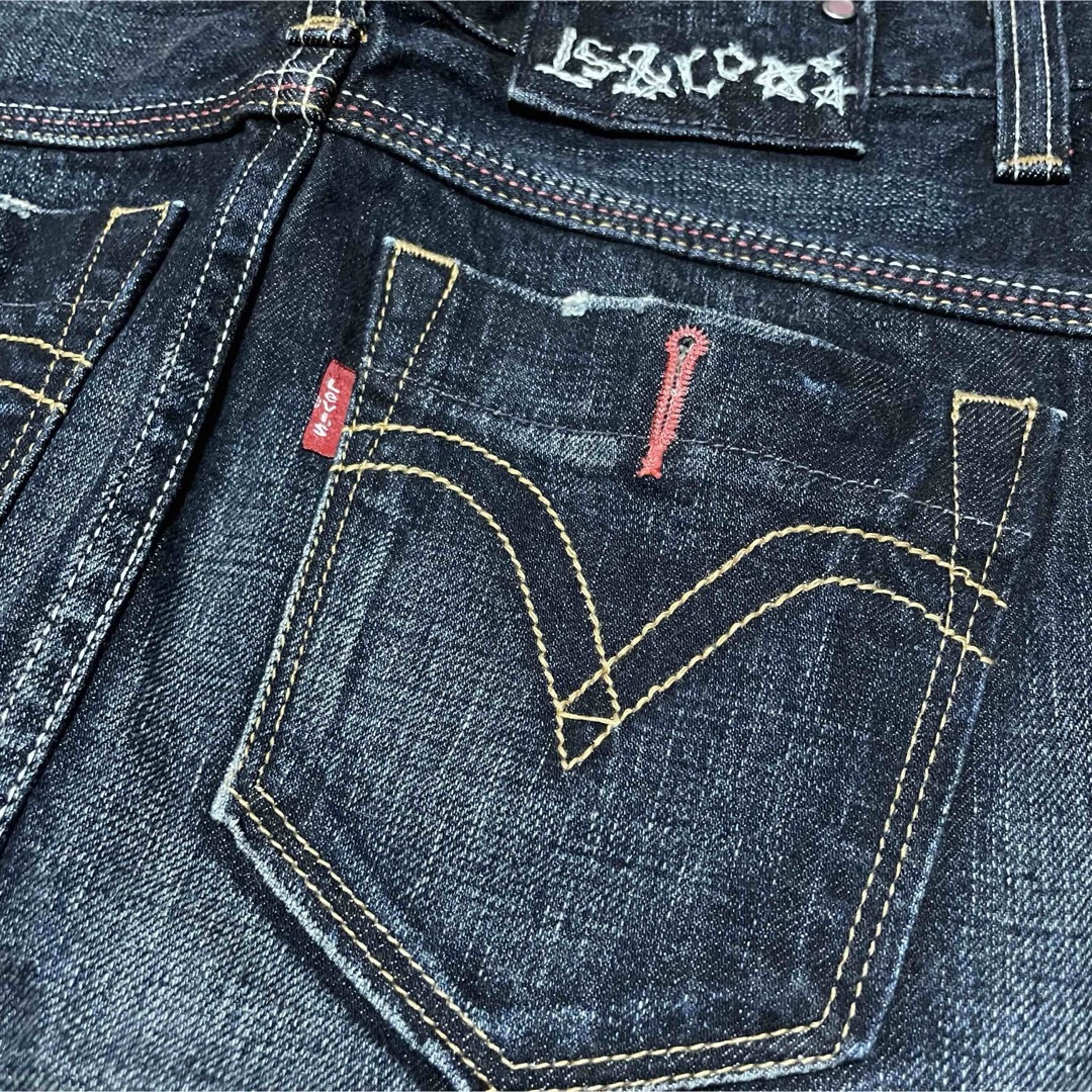 Levi's(リーバイス)のLevi’s リーバイス【美品】ステッチ 刺繍 デニム ミニ スカート レディースのスカート(ミニスカート)の商品写真