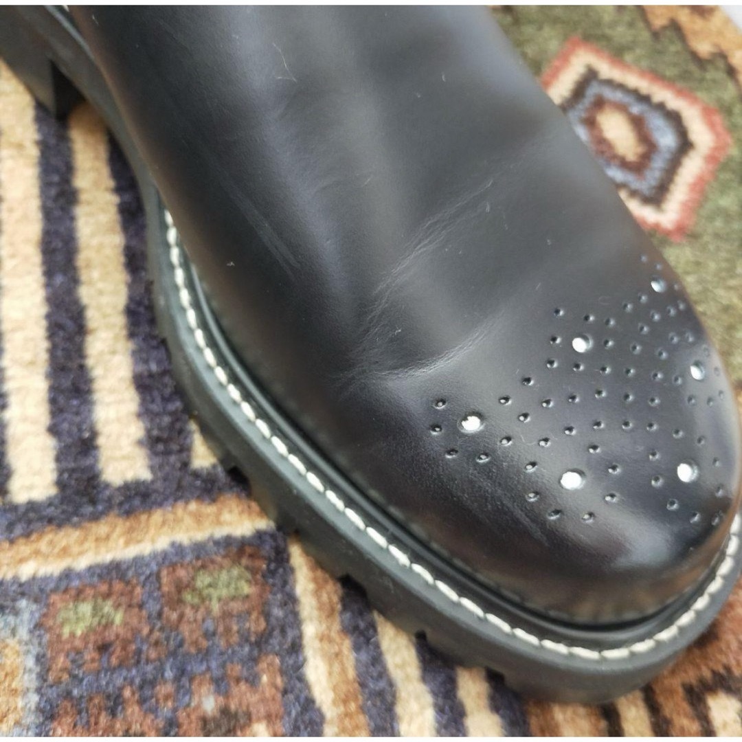 Hender Scheme(エンダースキーマ)のHender Scheme コマンドミュール ブラックホワイト Size3 レディースの靴/シューズ(ローファー/革靴)の商品写真