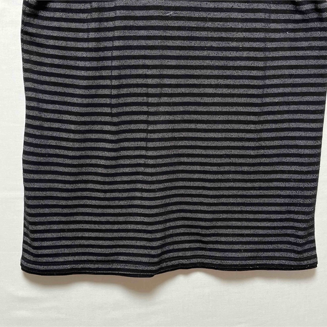 Calvin Klein(カルバンクライン)のカルバンクライン ボーダー柄 半袖 ポロシャツ オンワード樫山 Mサイズ メンズのトップス(ポロシャツ)の商品写真
