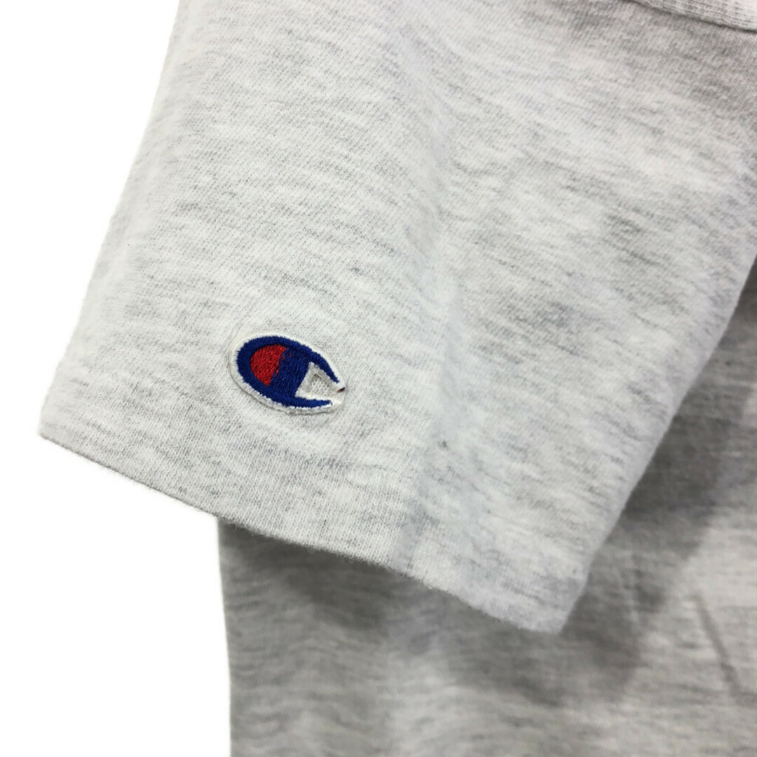 Champion(チャンピオン)の90年代 USA製 Champion チャンピオン フロリダ カレッジ 半袖Ｔシャツ ライトグレー (メンズ LARGE) 中古 古着 Q6571 メンズのトップス(Tシャツ/カットソー(半袖/袖なし))の商品写真