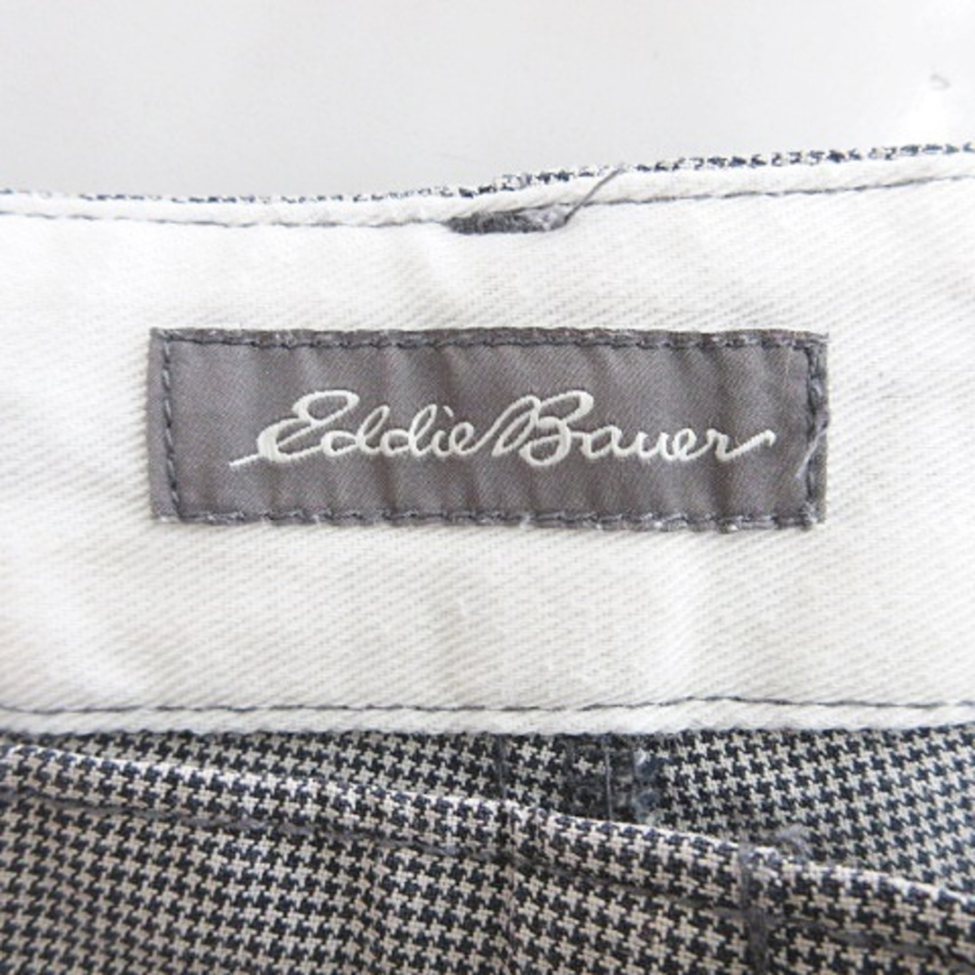 Eddie Bauer(エディーバウアー)のエディーバウアー ハーフパンツ 短パン 綿 千鳥柄 グレー 黒 ブラック 34 メンズのパンツ(ショートパンツ)の商品写真