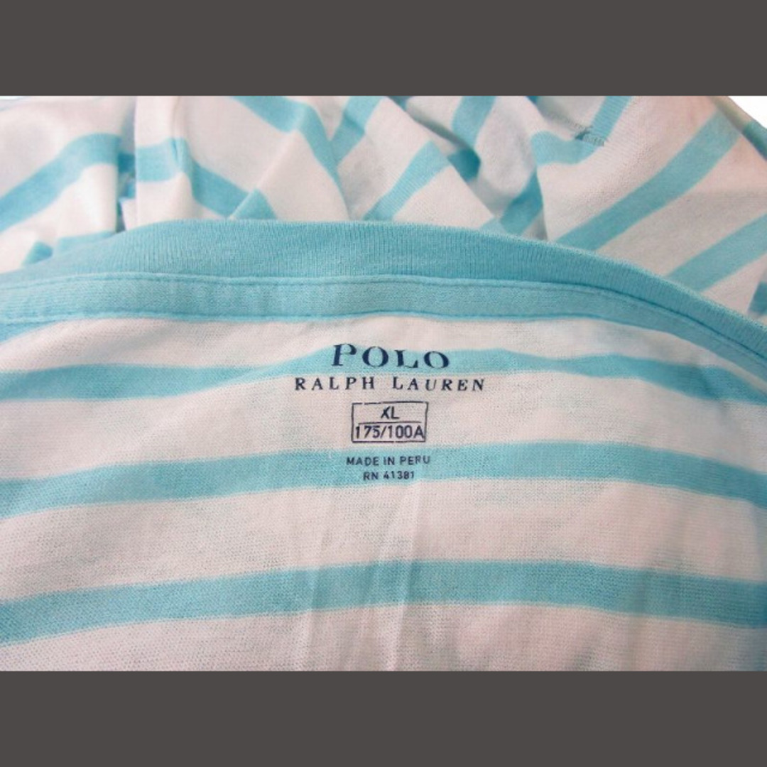 POLO RALPH LAUREN(ポロラルフローレン)のポロ ラルフローレン ボーダー Tシャツ カットソー 白 XL メンズのトップス(Tシャツ/カットソー(七分/長袖))の商品写真
