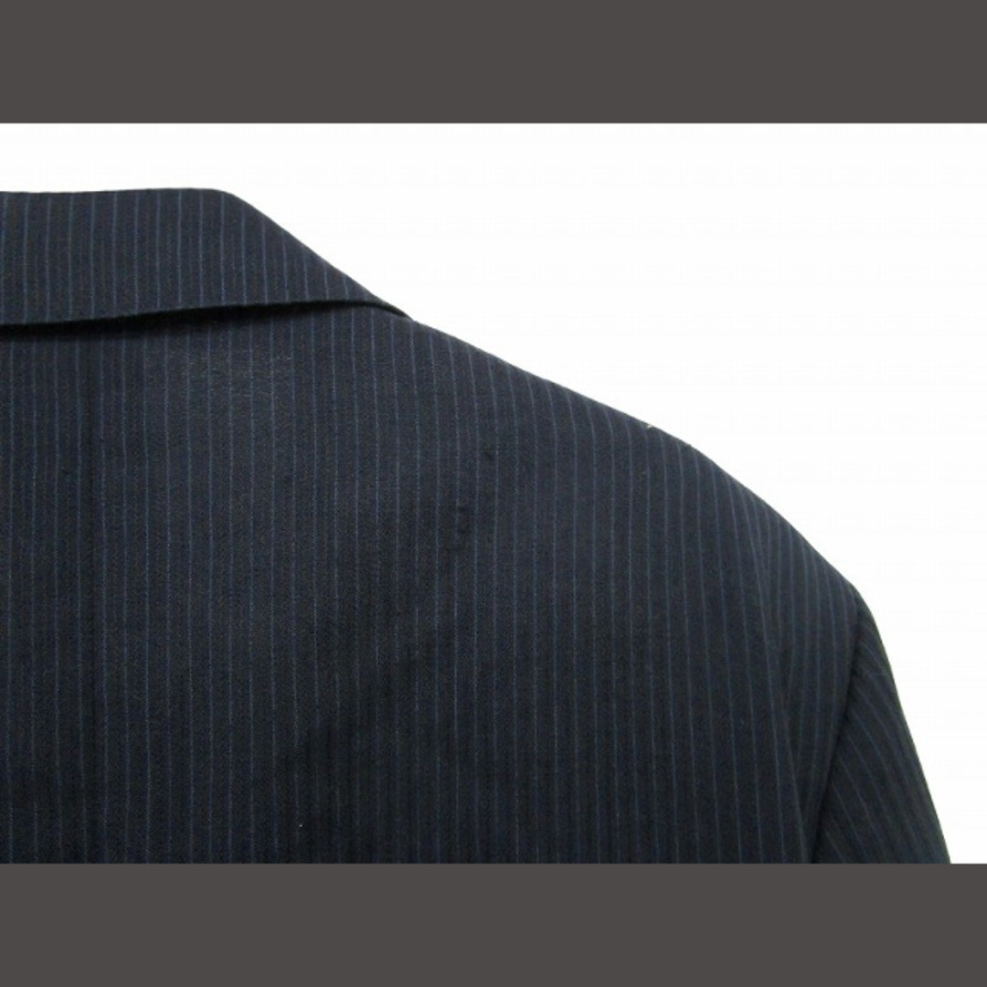 D’URBAN(ダーバン)のダーバン DURBAN ストライプ シルク混合 紺ブレ 半裏  ネイビー   メンズのジャケット/アウター(テーラードジャケット)の商品写真
