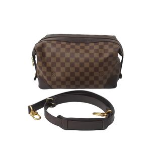 ルイヴィトン(LOUIS VUITTON)の極美品 LOUIS VUITTON ルイヴィトン ヴァスラブ ウォッシュバッグ クラッチバッグ N41538 ダミエキャンバス ブラウン 中古 63731(クラッチバッグ)