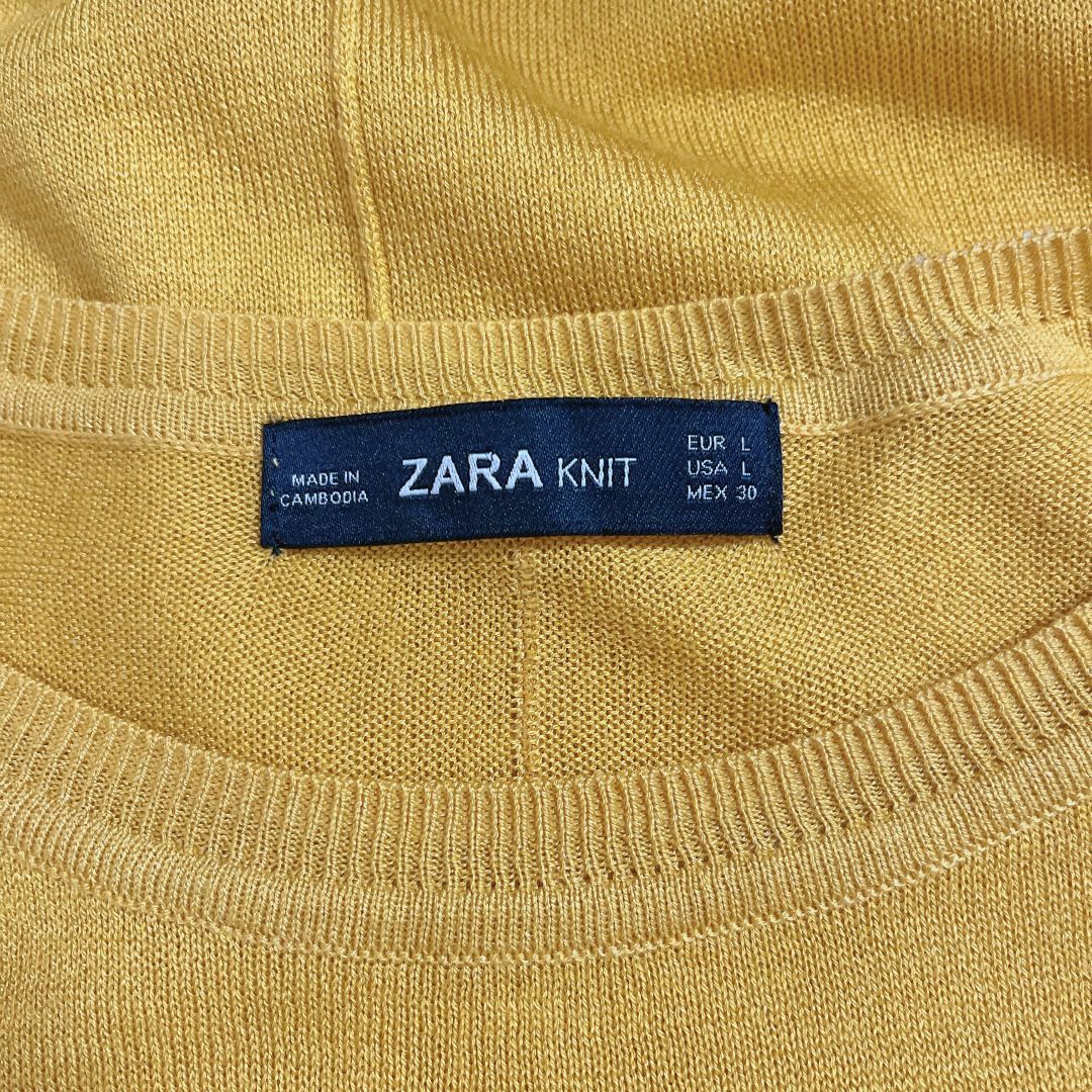 ZARA(ザラ)の美品　ZARA ザラ　薄手　無地　ニット　セーター　　カットソー　トップス　 レディースのトップス(ニット/セーター)の商品写真