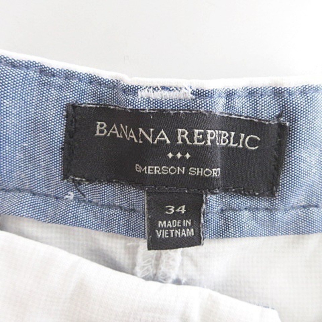 Banana Republic(バナナリパブリック)のバナナリパブリック パンツ ハーフパンツ 短パン 綿 チェック グレー 34 メンズのパンツ(ショートパンツ)の商品写真