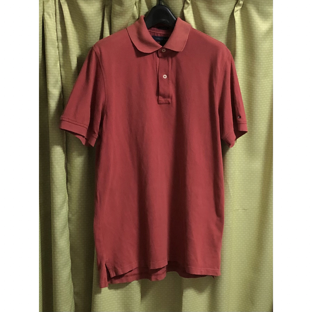 TOMMY HILFIGER(トミーヒルフィガー)のトミーヒルフィガー　TOMMY HILFIGER　ポロシャツ　レッド　赤 メンズのトップス(ポロシャツ)の商品写真