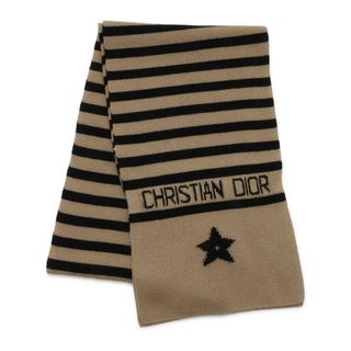 Dior - クリスチャン・ディオール マフラー D-STRIPES ロゴ ストライプ カシミア Christian Dior