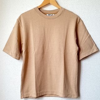 ユニクロ(UNIQLO)のユニクロ エアリズムコットンオーバーサイズクルーネックT（ボーダー・5分袖）(Tシャツ/カットソー(半袖/袖なし))