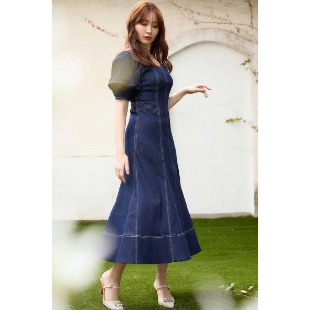 Her lip to(ハーリップトゥ)のHer lip to ♡ Imperia Volume Sleeve Dress レディースのワンピース(ロングワンピース/マキシワンピース)の商品写真