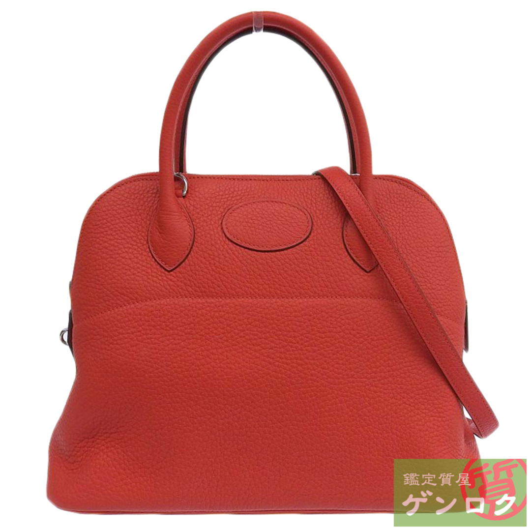 HERMES - 【中古】HERMES エルメス ボリード31 2WAYバッグ ハンドバッグ ショルダーバッグ トートバッグ レッド レザー D刻印(2018年) レディース【質屋】