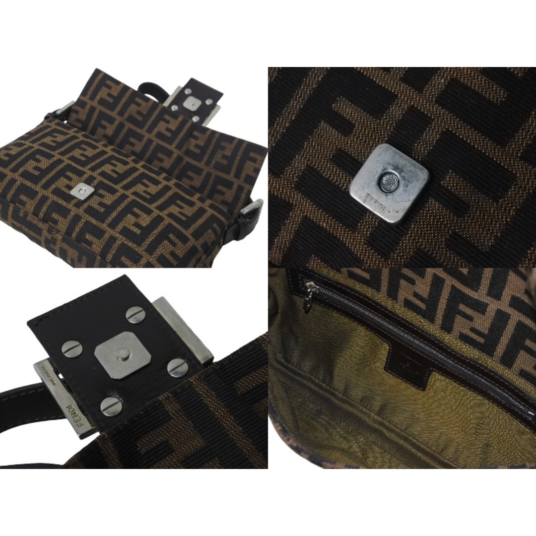 FENDI(フェンディ)のFENDI フェンディ マンマバケット ハンドバッグ ズッカ柄 ブラウン シルバー金具 美品 中古 63717 レディースのバッグ(ハンドバッグ)の商品写真