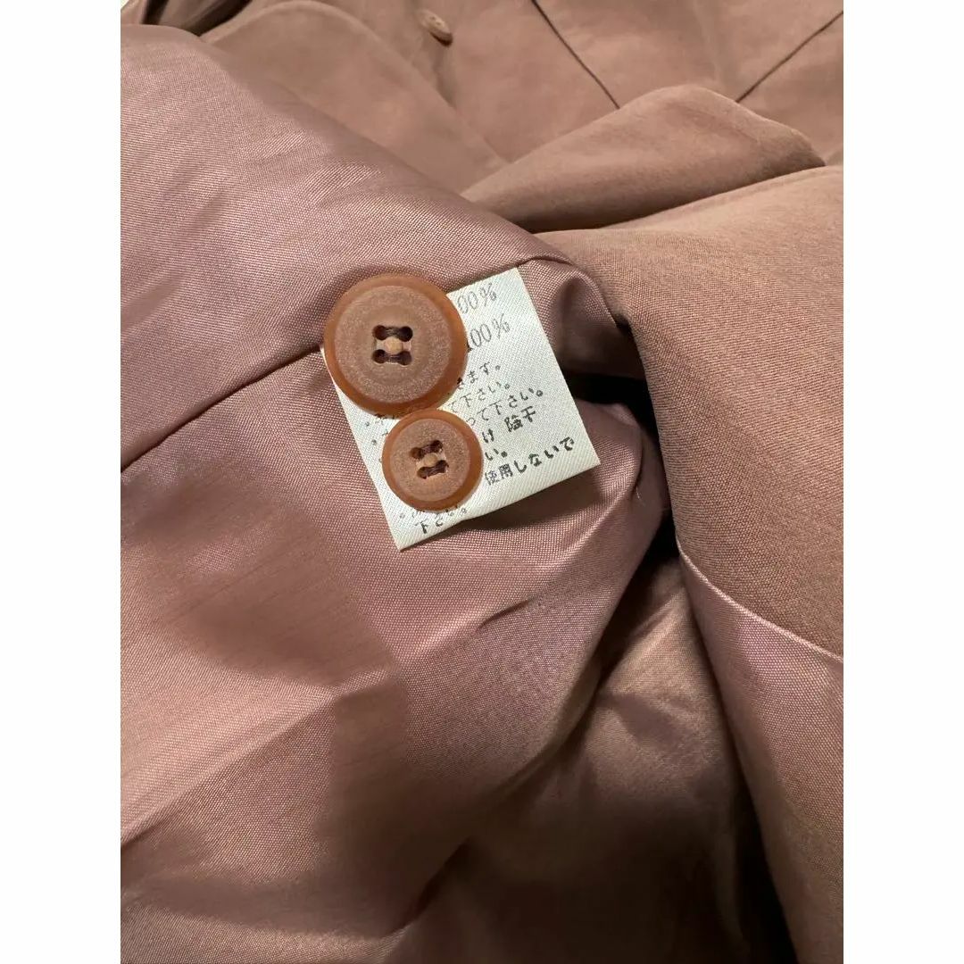 新品未使用 ジャケット Lサイズ SILK シルク 絹 100% テーラード レディースのジャケット/アウター(テーラードジャケット)の商品写真