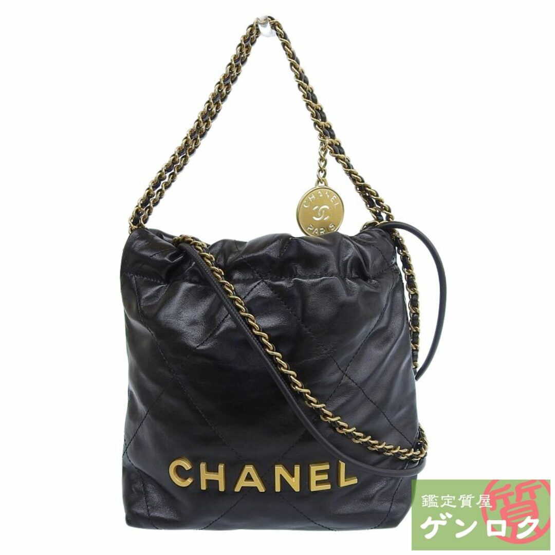 CHANEL(シャネル)の【中古】CHANEL シャネル シャネル22 2WAYトート ハンドバッグ ショルダーバッグ 斜め掛け ブラック レザー ICタグ レディース【質屋】 レディースのバッグ(ハンドバッグ)の商品写真