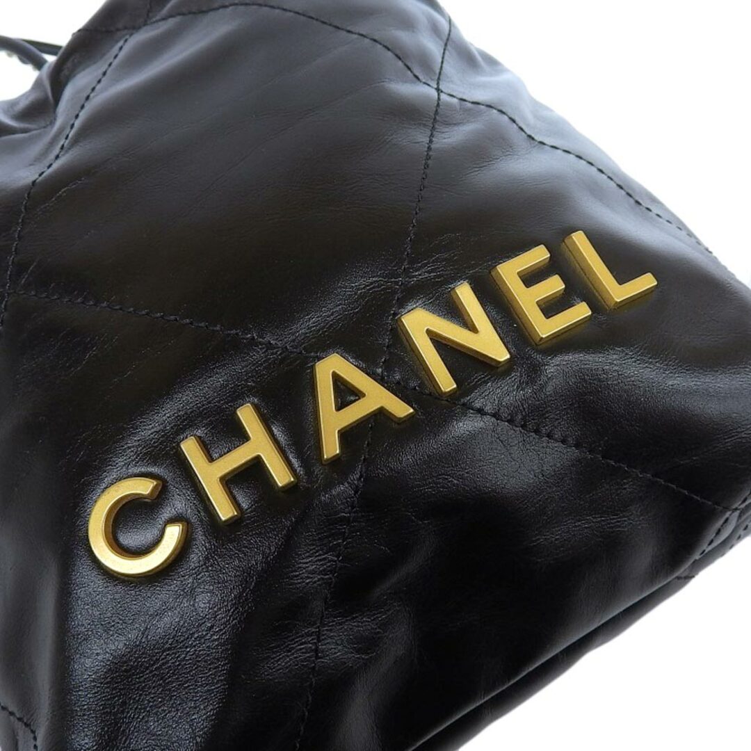 CHANEL(シャネル)の【中古】CHANEL シャネル シャネル22 2WAYトート ハンドバッグ ショルダーバッグ 斜め掛け ブラック レザー ICタグ レディース【質屋】 レディースのバッグ(ハンドバッグ)の商品写真