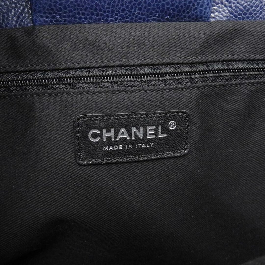 CHANEL(シャネル)の【中古】CHANEL シャネル トートバッグ ハンドバッグ ショルダーバッグ ネイビー キャビアスキン 12番台 レディース【質屋】 レディースのバッグ(トートバッグ)の商品写真