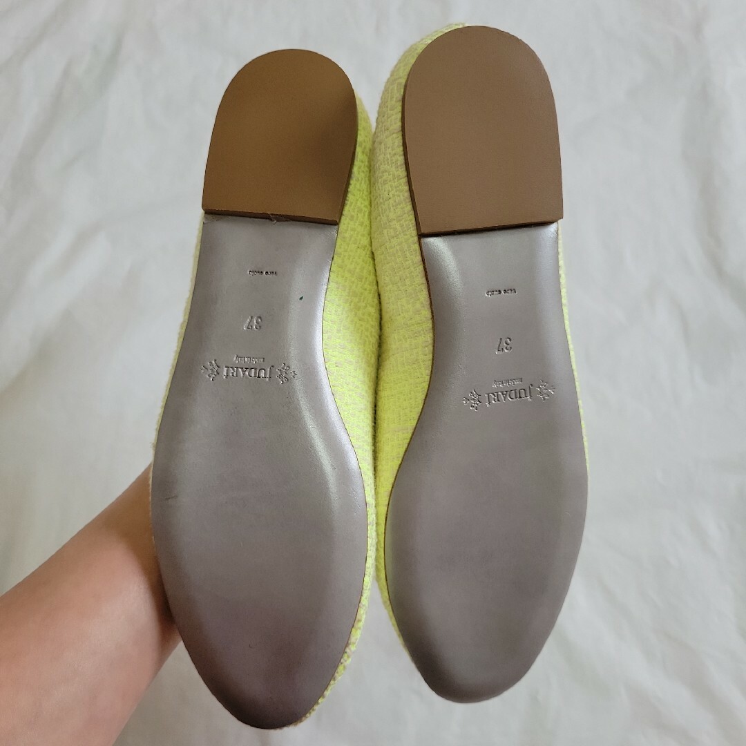 ♥️未使用♥️訳あり♥️【jUDARI】37(24cm相当) 黄緑ツイード レディースの靴/シューズ(ハイヒール/パンプス)の商品写真