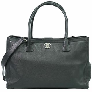 CHANEL - 本物 シャネル CHANEL エグゼクティブ ココマーク 2WAY トートバッグ ショルダーバッグ レザー ブラック Executive バッグ 中古