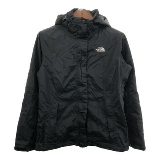 ザノースフェイス(THE NORTH FACE)のTHE NORTH FACE ノースフェイス HYVENT マウンテンパーカー アウトドア 防水 ワンポイント ブラック (レディース M) 中古 古着 Q6580(マウンテンパーカー)