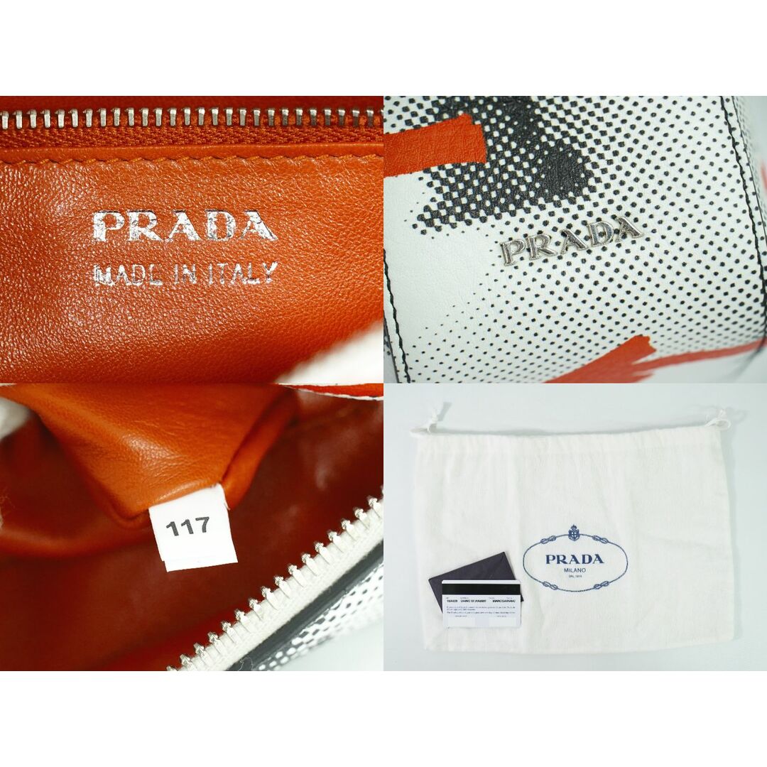 PRADA(プラダ)の本物 プラダ PRADA チェーン ショルダーバッグ ポシェット レザー ホワイト 1BA028 バッグ 中古 レディースのバッグ(ショルダーバッグ)の商品写真