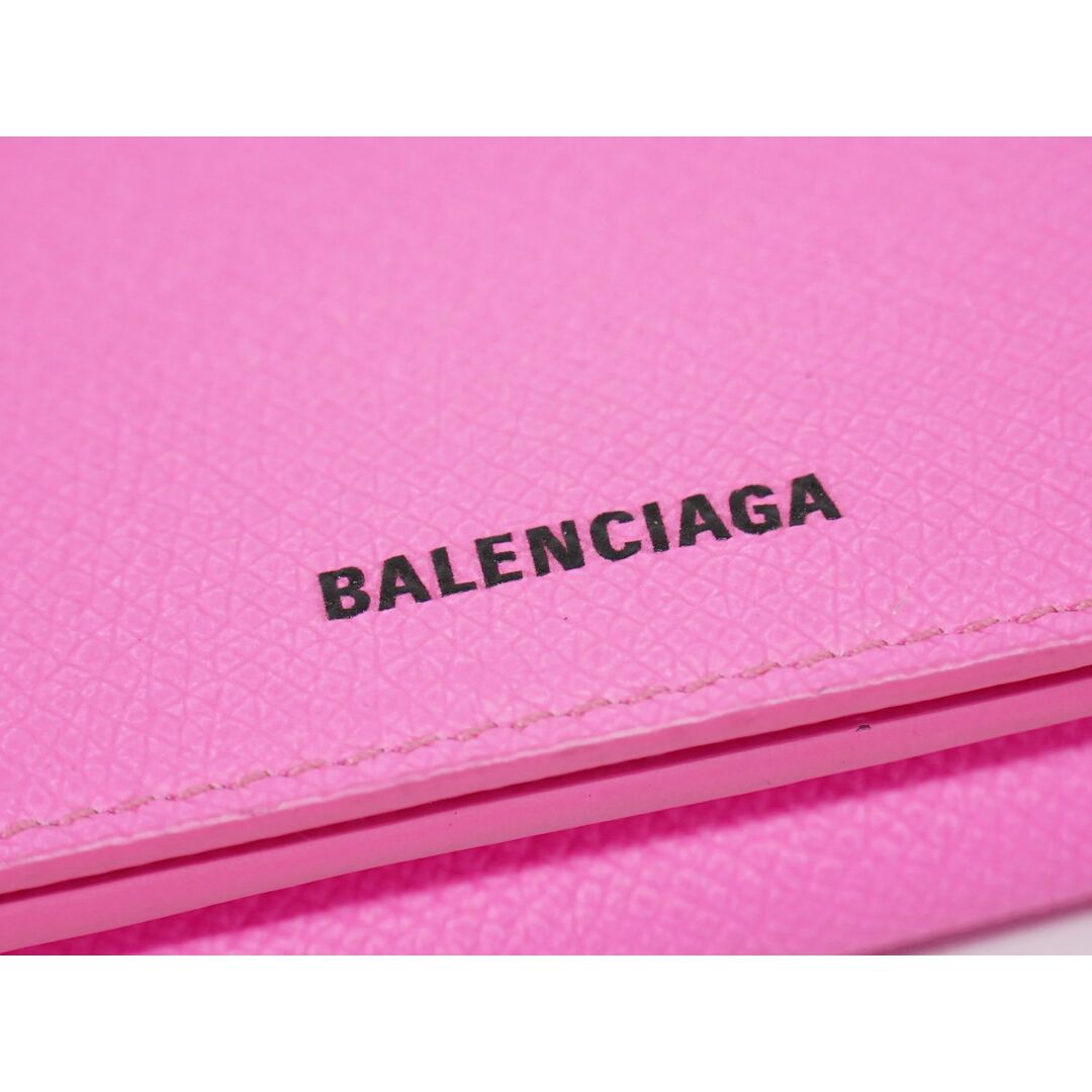 BALENCIAGA BAG(バレンシアガバッグ)の本物 バレンシアガ BALENCIAGA ミニ 折財布 コンパクトウォレット レザー ピンク 558208 財布 ウォレット 中古 レディースのファッション小物(財布)の商品写真