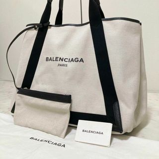 Balenciaga - バレンシアガ　ネイビーカバス　Mサイズ　トートバッグ　大容量　保存袋付き