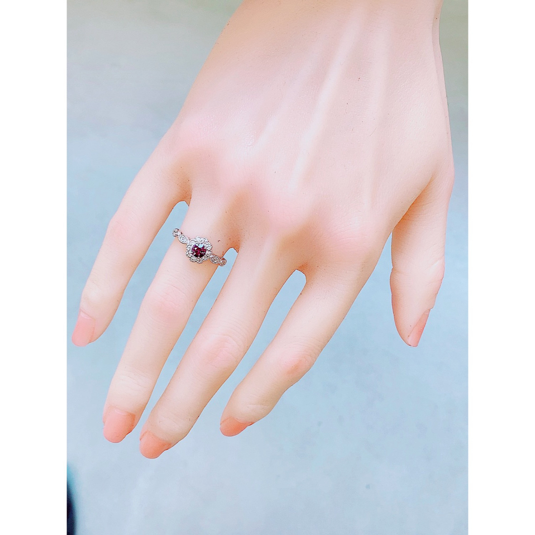 ★0.38ct★✨バイオレットカラースピネル0.28ctダイヤプラチナリング指輪 メンズのアクセサリー(リング(指輪))の商品写真