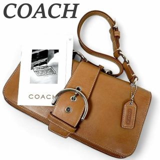 コーチ(COACH)の美品 コーチ ハンドバッグ ワンハンドル ワンショルダー ブラウン 手提げ 鞄(ショルダーバッグ)