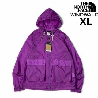 ザノースフェイス(THE NORTH FACE)のノースフェイス ウィンド パーカー US限定 撥水(XL)紫① 180915(ナイロンジャケット)