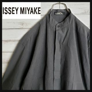 ISSEY MIYAKE - 【レアデザイン】イッセイミヤケ バンドカラー ペプラム タック オーバーサイズ