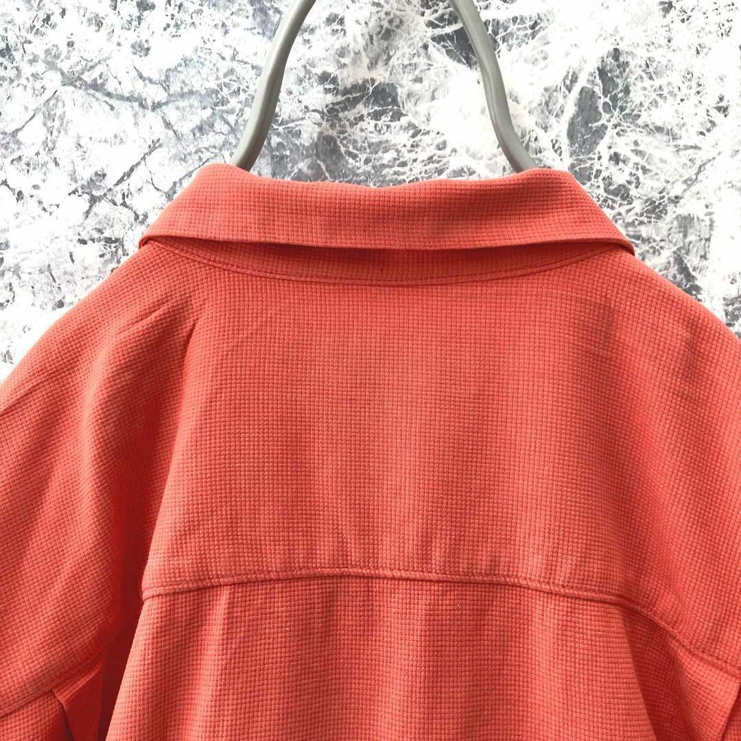 IT49 希少US古着トミーバハマ企業刺繍ワッペン鹿の子編みシルク100%シャツ メンズのトップス(Tシャツ/カットソー(半袖/袖なし))の商品写真