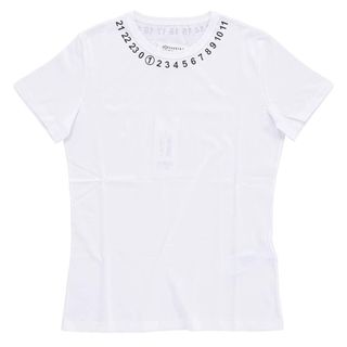 マルタンマルジェラ(Maison Martin Margiela)のMaison Margiela カレンダーネック Tシャツ 白 M(Tシャツ(半袖/袖なし))