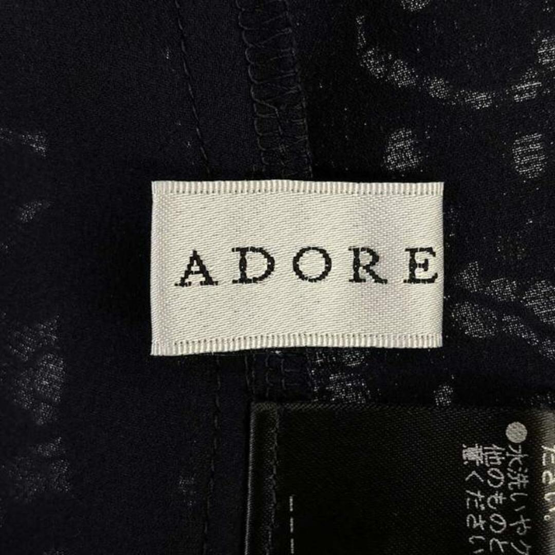 ADORE(アドーア)のADORE / アドーア | ボールドコードレースブラウス | 38 | ネイビー | レディース レディースのトップス(シャツ/ブラウス(長袖/七分))の商品写真