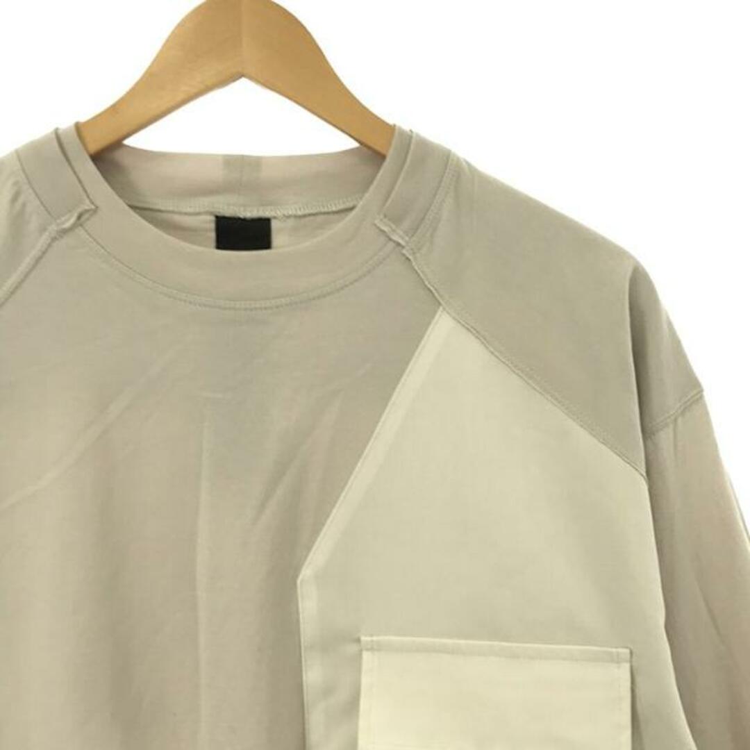 The Viridi-anne(ザヴィリジアン)の【美品】  The Viridi-Anne / ザヴィリジアン ヴィリディアン | Tcotton jersey pocket t-shirt / 天竺 ポケット オーバーTシャツ | 3 | グレージュ | メンズ メンズのトップス(Tシャツ/カットソー(半袖/袖なし))の商品写真
