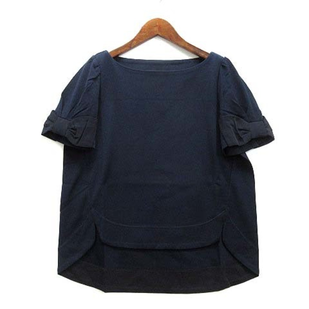 franche lippee(フランシュリッペ)のフランシュリッペ 半袖 リボン ボートネック プルオーバー Tシャツ カットソー レディースのトップス(Tシャツ(半袖/袖なし))の商品写真