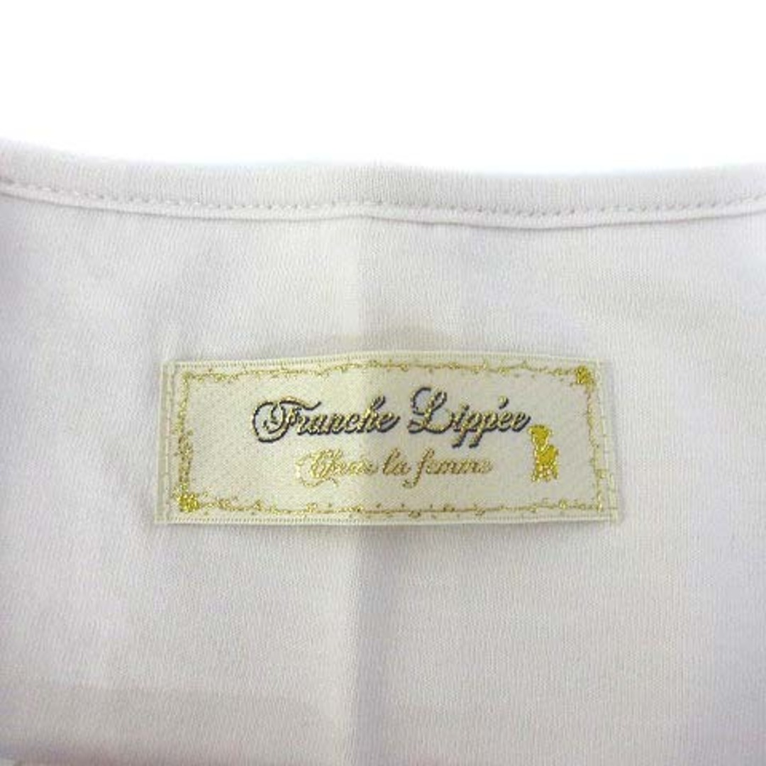 franche lippee(フランシュリッペ)のフランシュリッペ スカーフ Tシャツ 半袖 なつやすみ柄 切替 ラベンダー M レディースのトップス(Tシャツ(半袖/袖なし))の商品写真