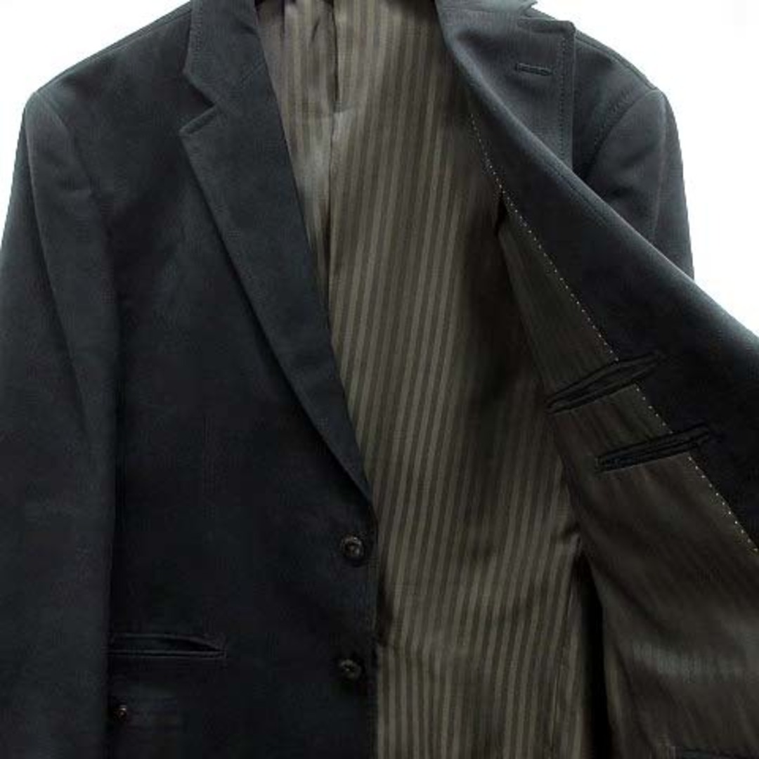 ヤマモトカンサイ 山本寛斎 フェイクスウェード ジャケット 2B ブラック L メンズのジャケット/アウター(テーラードジャケット)の商品写真