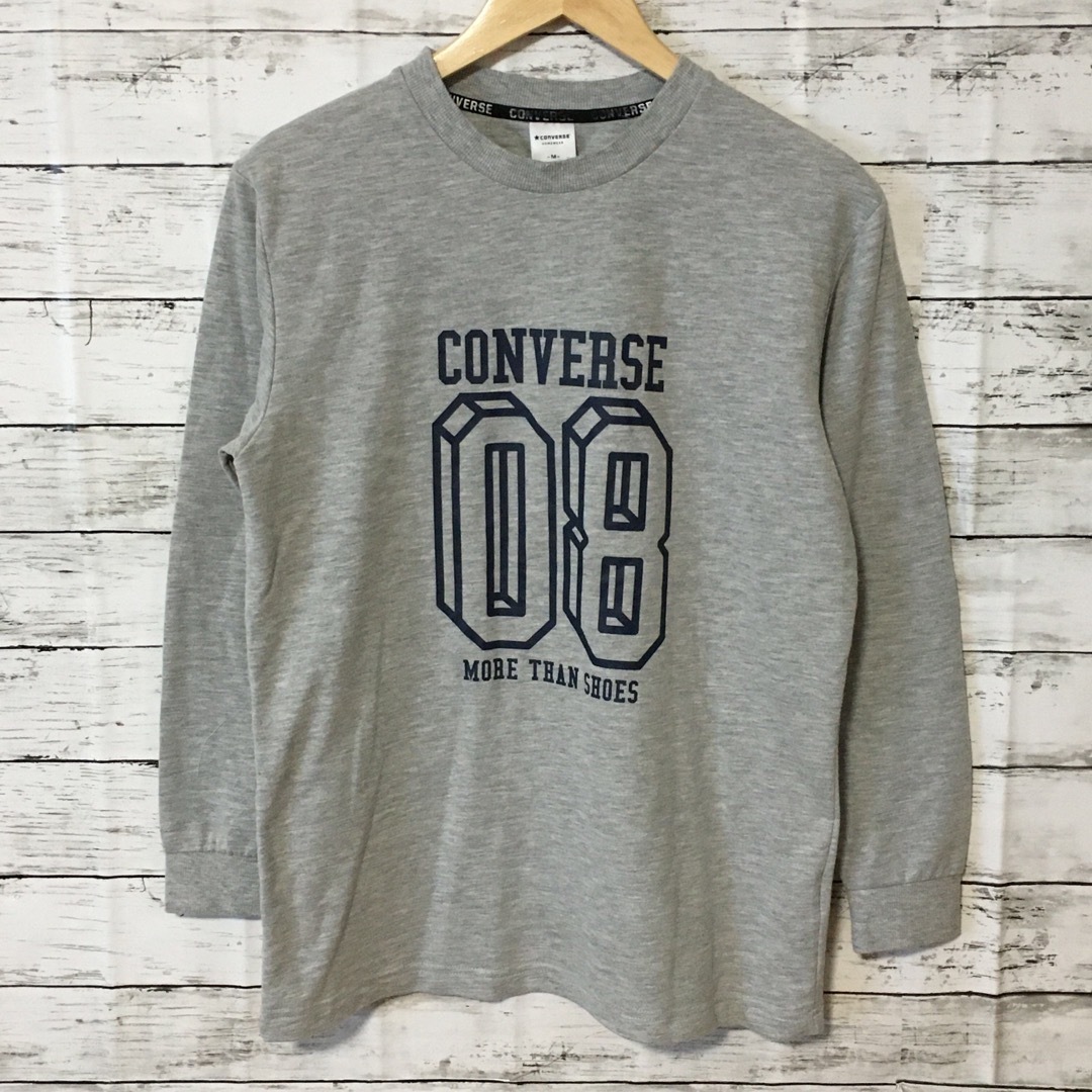 CONVERSE(コンバース)の【希少】コンバース converse ロンT グレー M 08 古着 メンズのトップス(Tシャツ/カットソー(七分/長袖))の商品写真