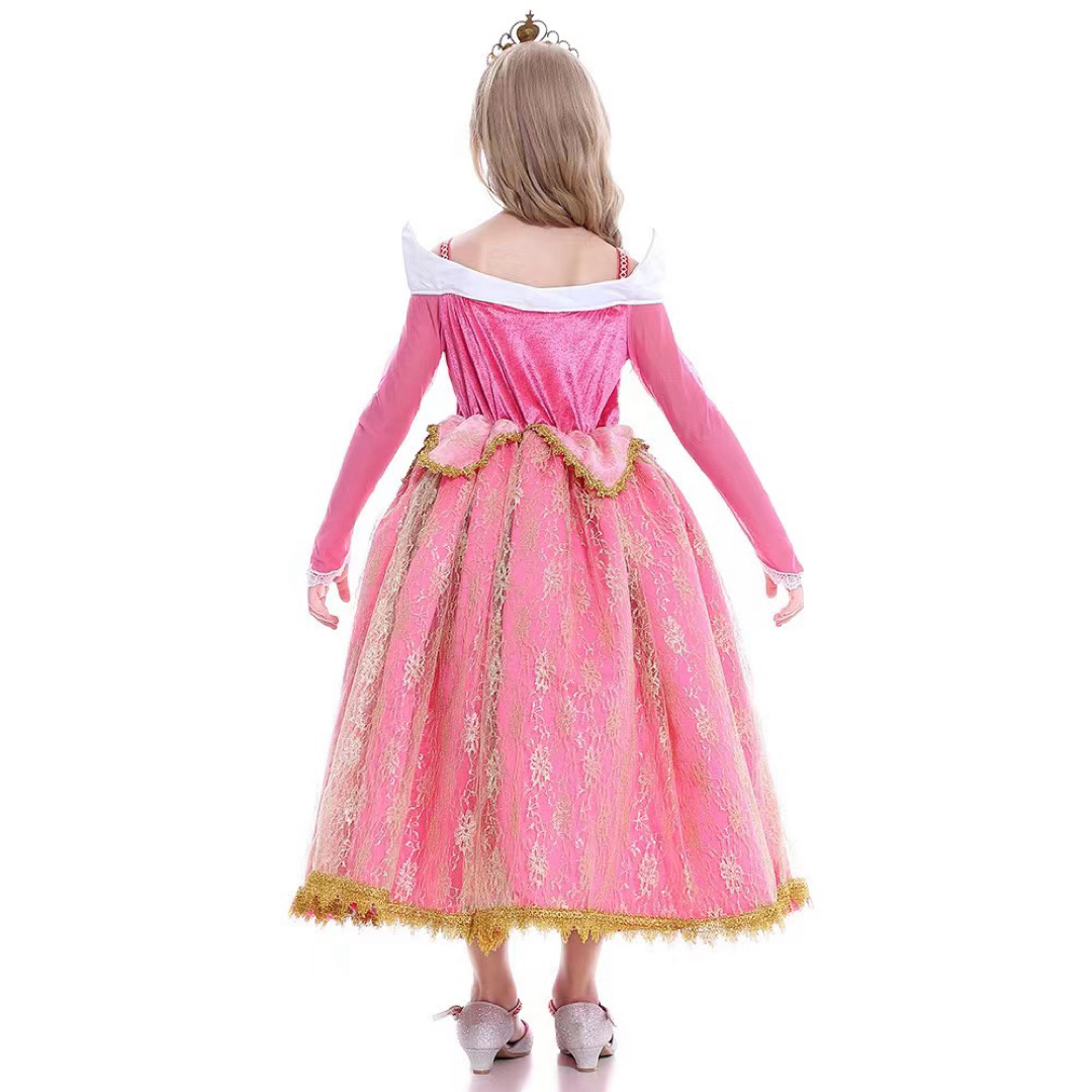 COピンクゴールドプリンセスドレス女の子コスプレドレス110サイズ キッズ/ベビー/マタニティのキッズ服女の子用(90cm~)(ドレス/フォーマル)の商品写真