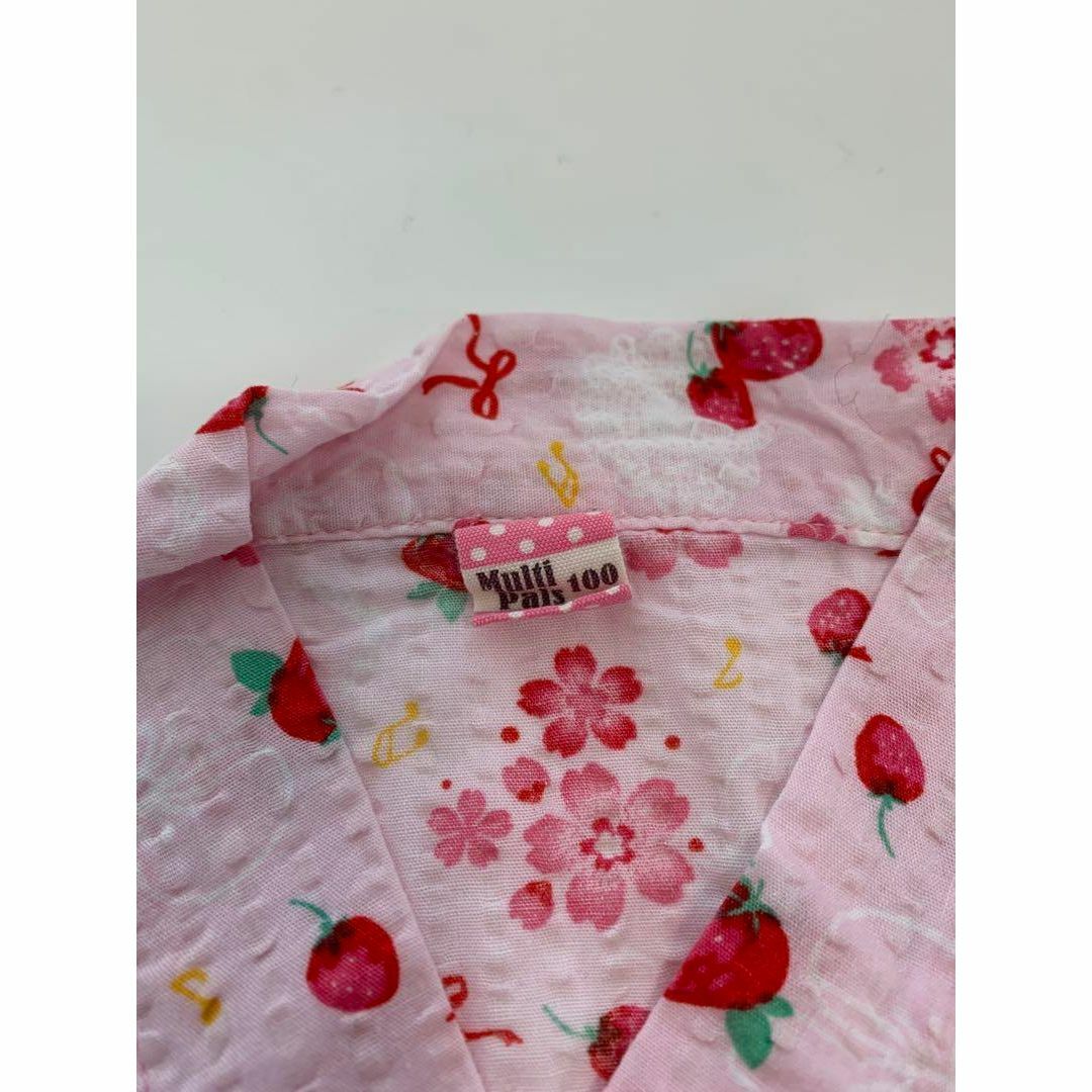 90-100サイズ　甚平　女児子供服3点セット キッズ/ベビー/マタニティのキッズ服女の子用(90cm~)(甚平/浴衣)の商品写真