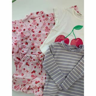 90-100サイズ　甚平　女児子供服3点セット(甚平/浴衣)