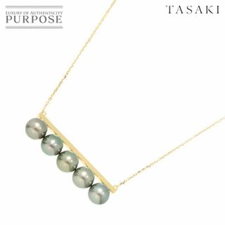 タサキ(TASAKI)のタサキ TASAKI バランス シグネチャー 黒蝶真珠 9.0mm ネックレス 71cm K18 YG 750 パール 田崎真珠 VLP 90228215(ネックレス)