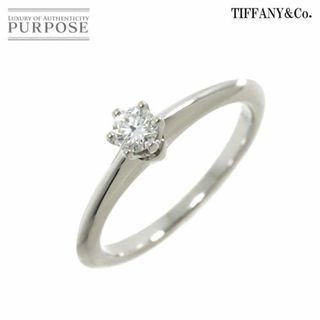 ティファニー(Tiffany & Co.)のティファニー TIFFANY&CO. ソリティア ダイヤ 0.19ct E/VS1/3EX 11.5号 リング Pt プラチナ 指輪 【鑑定書付き】 VLP 90228840(リング(指輪))