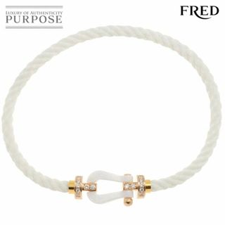 フレッド(FRED)のフレッド FRED フォース10 LM ハーフダイヤ ブレスレット #21 セラミック K18 PG ピンクゴールド ケーブル 750【証明書付き】 VLP 90229829(ブレスレット/バングル)